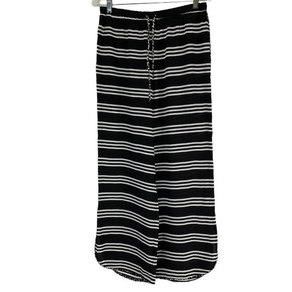 Trina Turk Other - Trina Turk Swimsuit Cover Up Pants Women's Sz M Stripe Sheer Wide Leg $168 Nwt